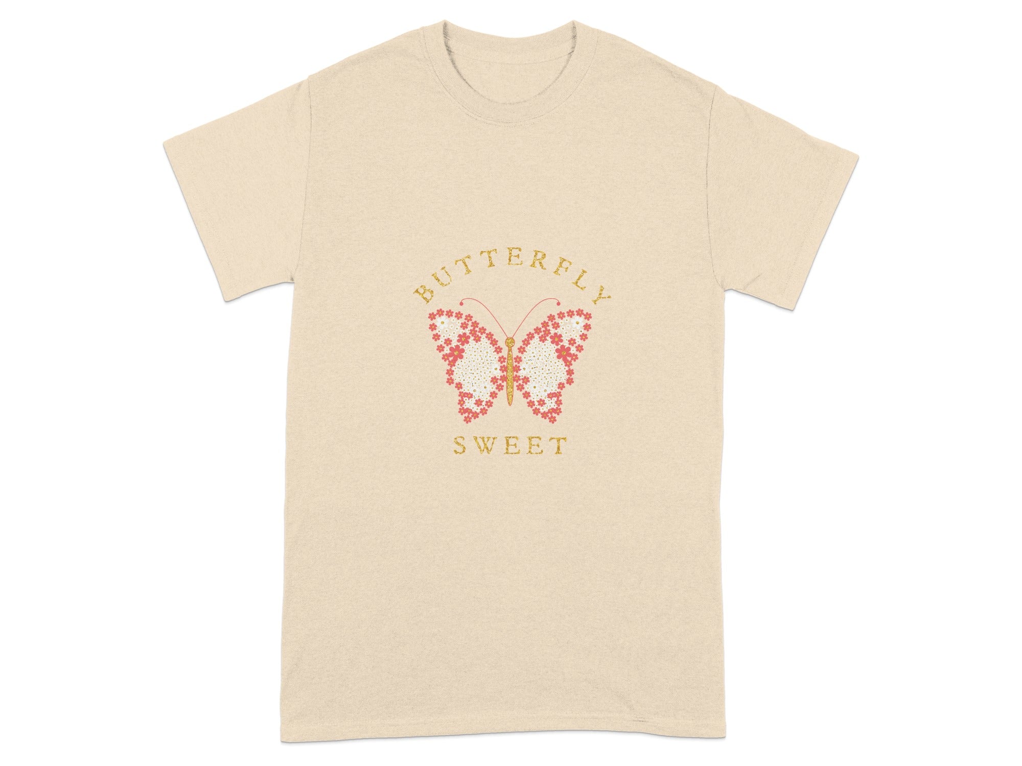 Butterfly Sweet Graphic Tee Shirt Casual Clothing