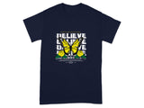 Believe Butterfly and Yellow Roses Graphic T-Shirt