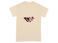 Graphic Tee Butterfly and Flowers Design