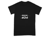 Error 404 T-Shirt with Glitch Effect Design Graphic