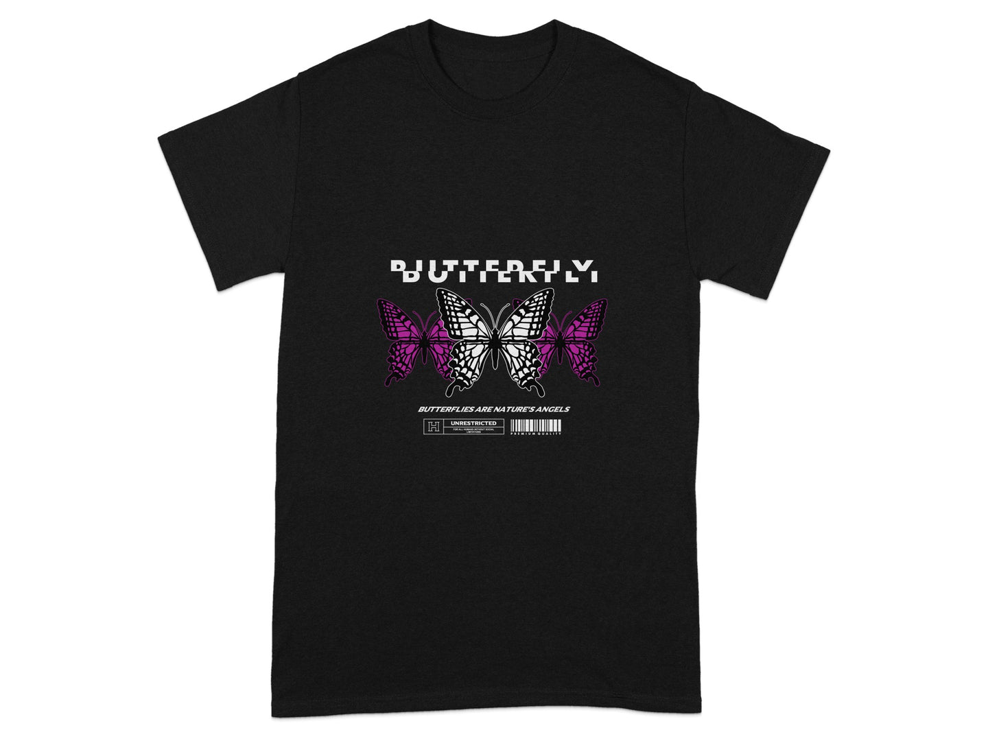Butterfly Graphic Tee with Natural Beauty Theme