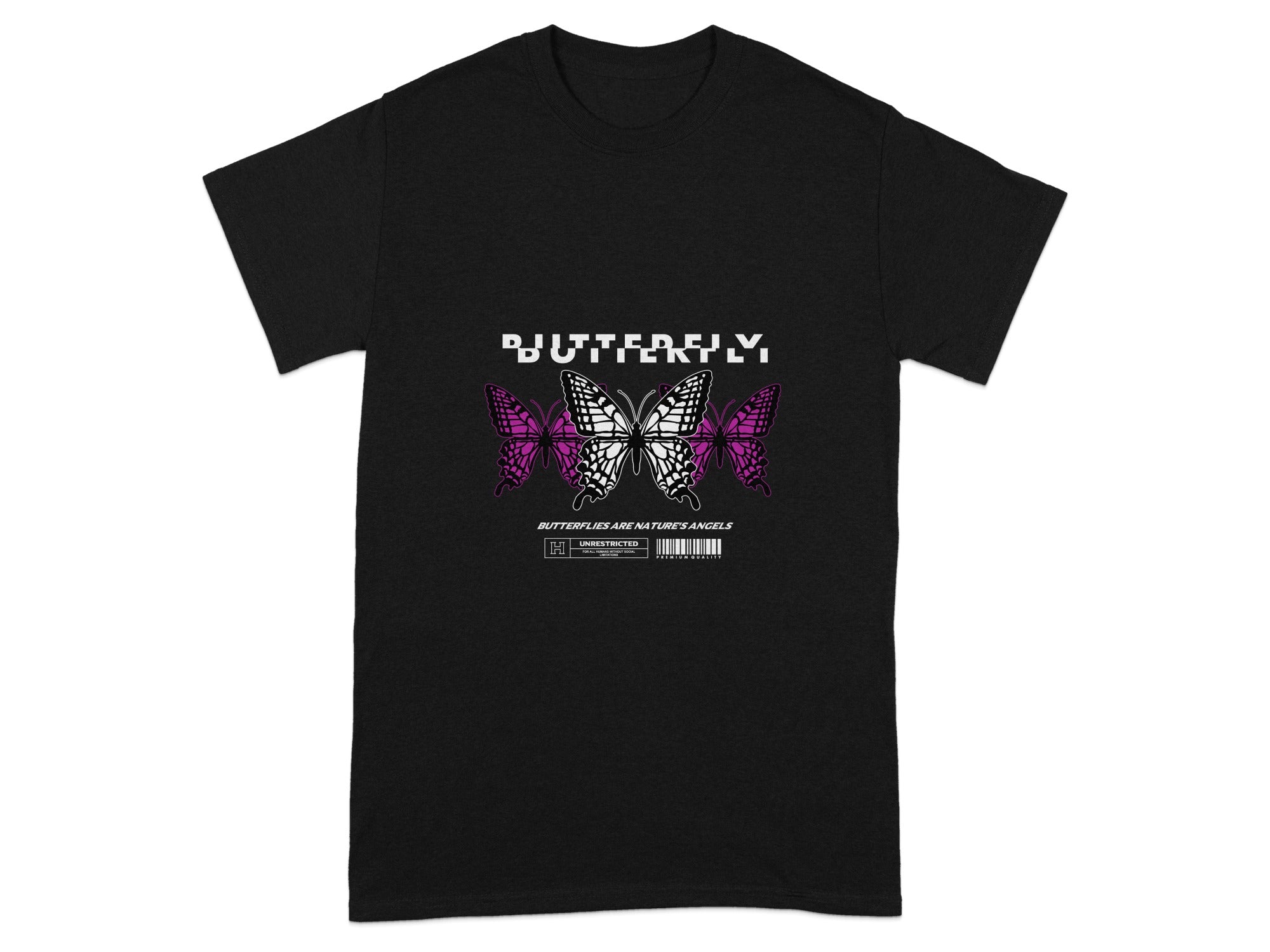 Butterfly Graphic Tee with Natural Beauty Theme