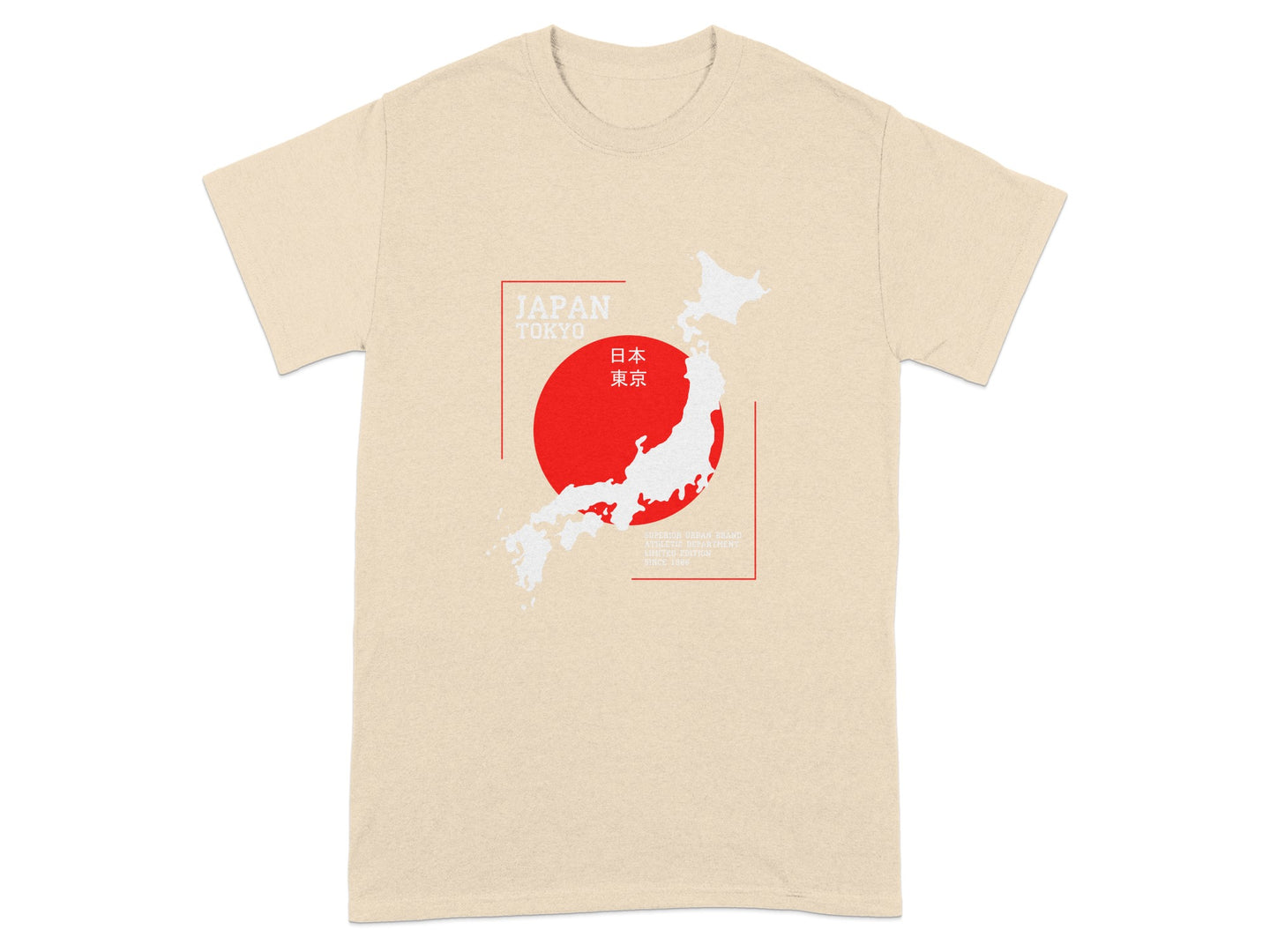 Stylish Japan Tokyo Map Graphic T-shirt Design