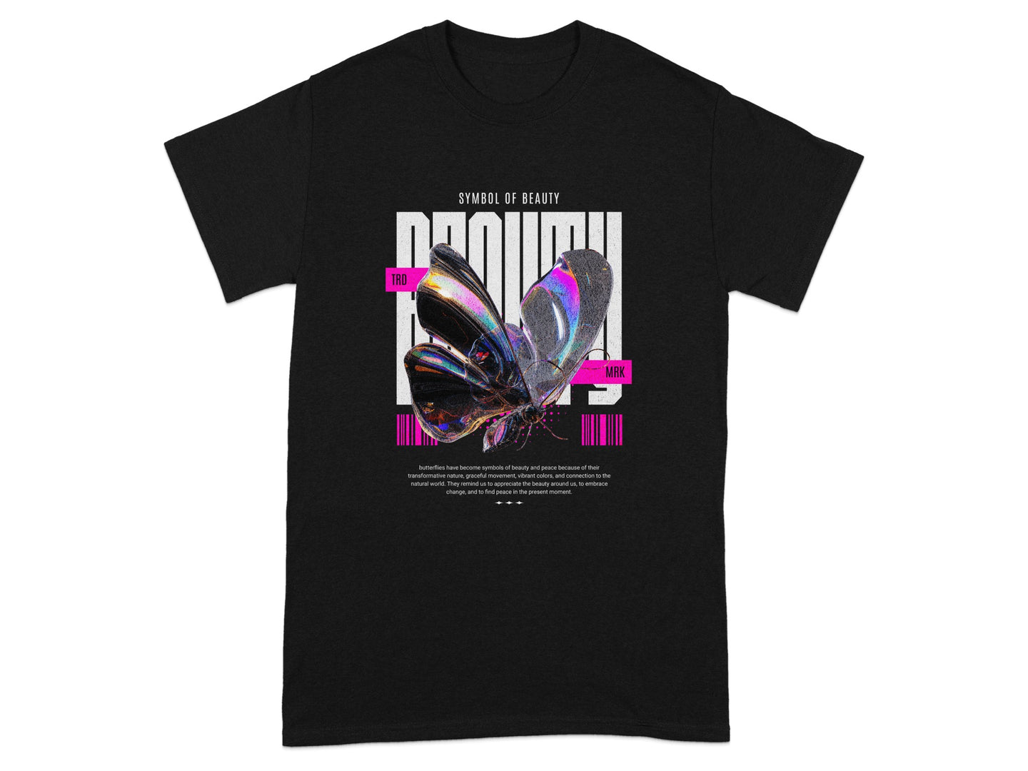 Symbol of Beauty Graphic Butterfly Design Shirt