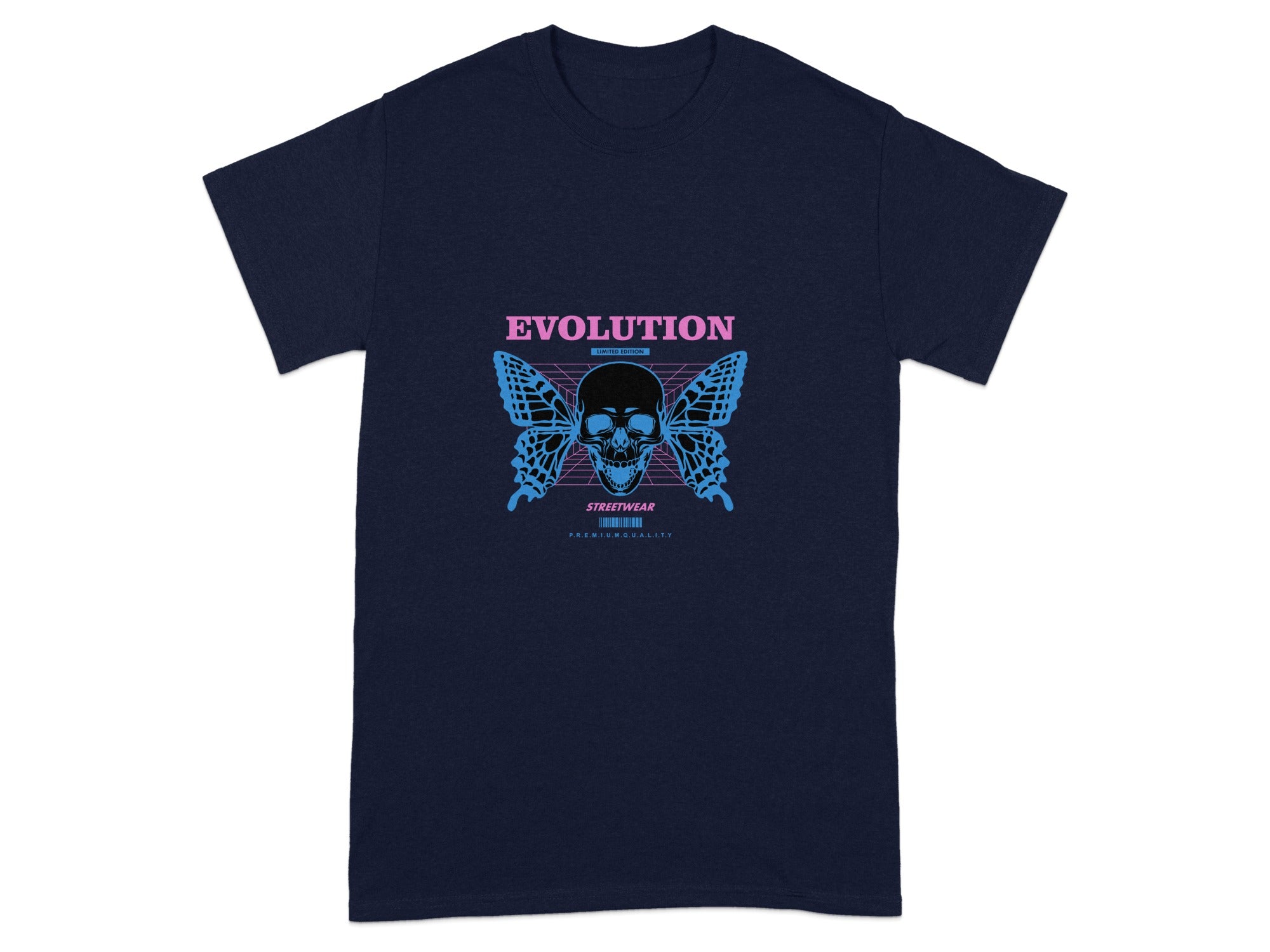 Evolution Skull and Butterfly Graphic T-shirt