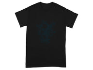 Gothic Skull and Flowers Graphic T-Shirt