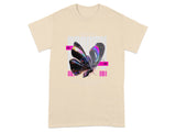 Graphic Butterfly Enhanced Text Art Print Tshirt