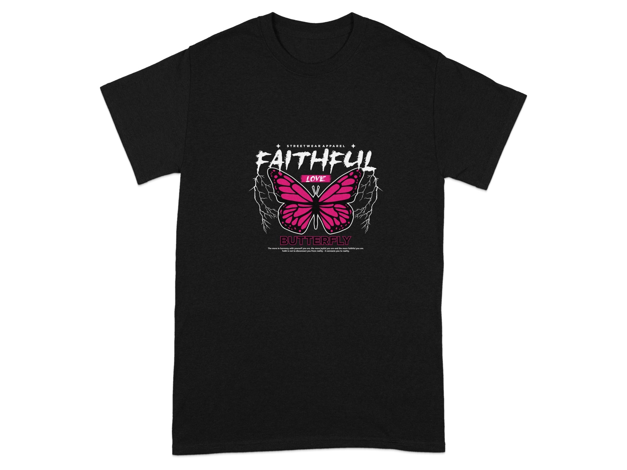 Faithful Love Butterfly Graphic Tee Shirt