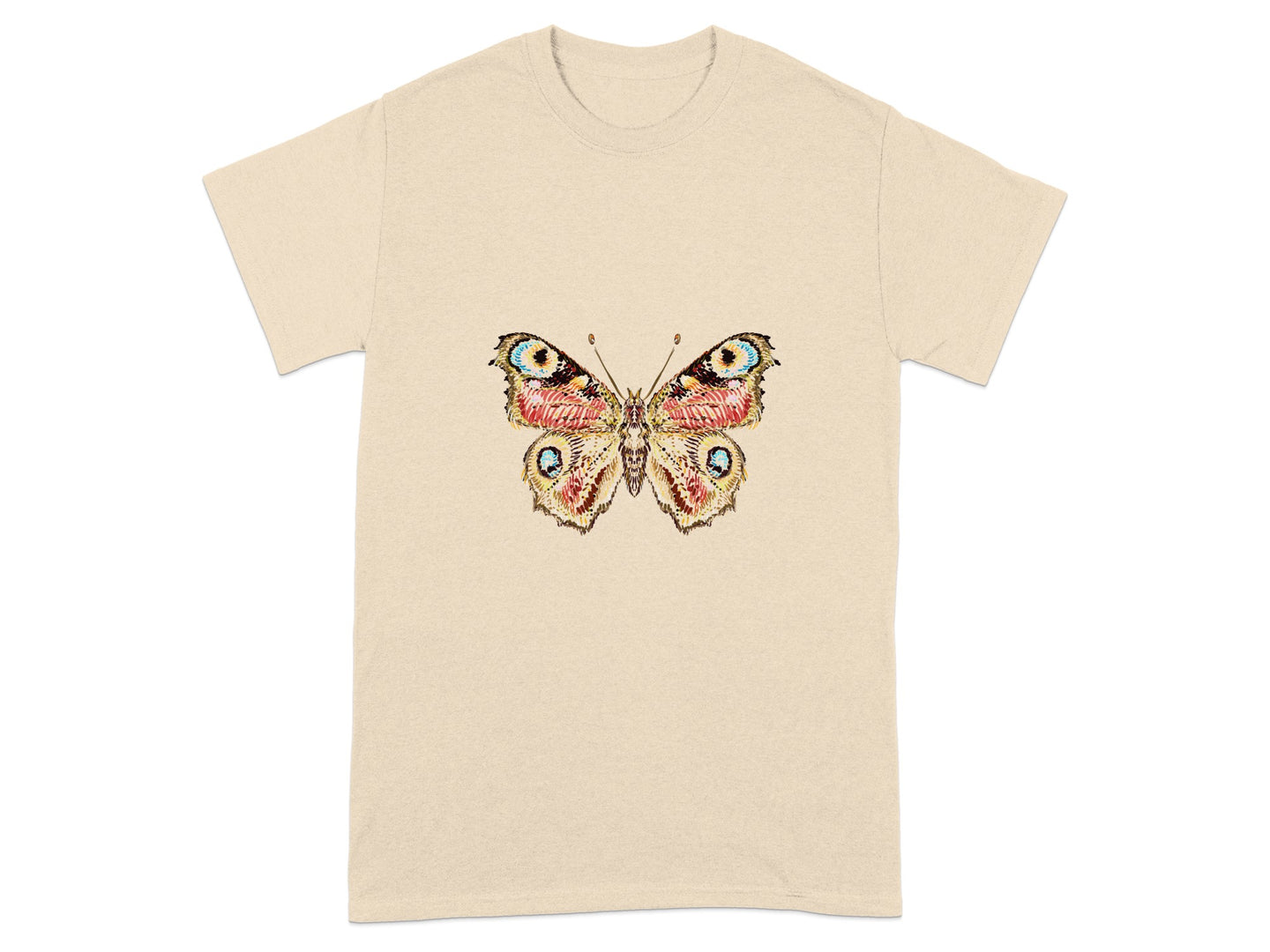 Butterfly Print Unisex Casual Graphic Tee