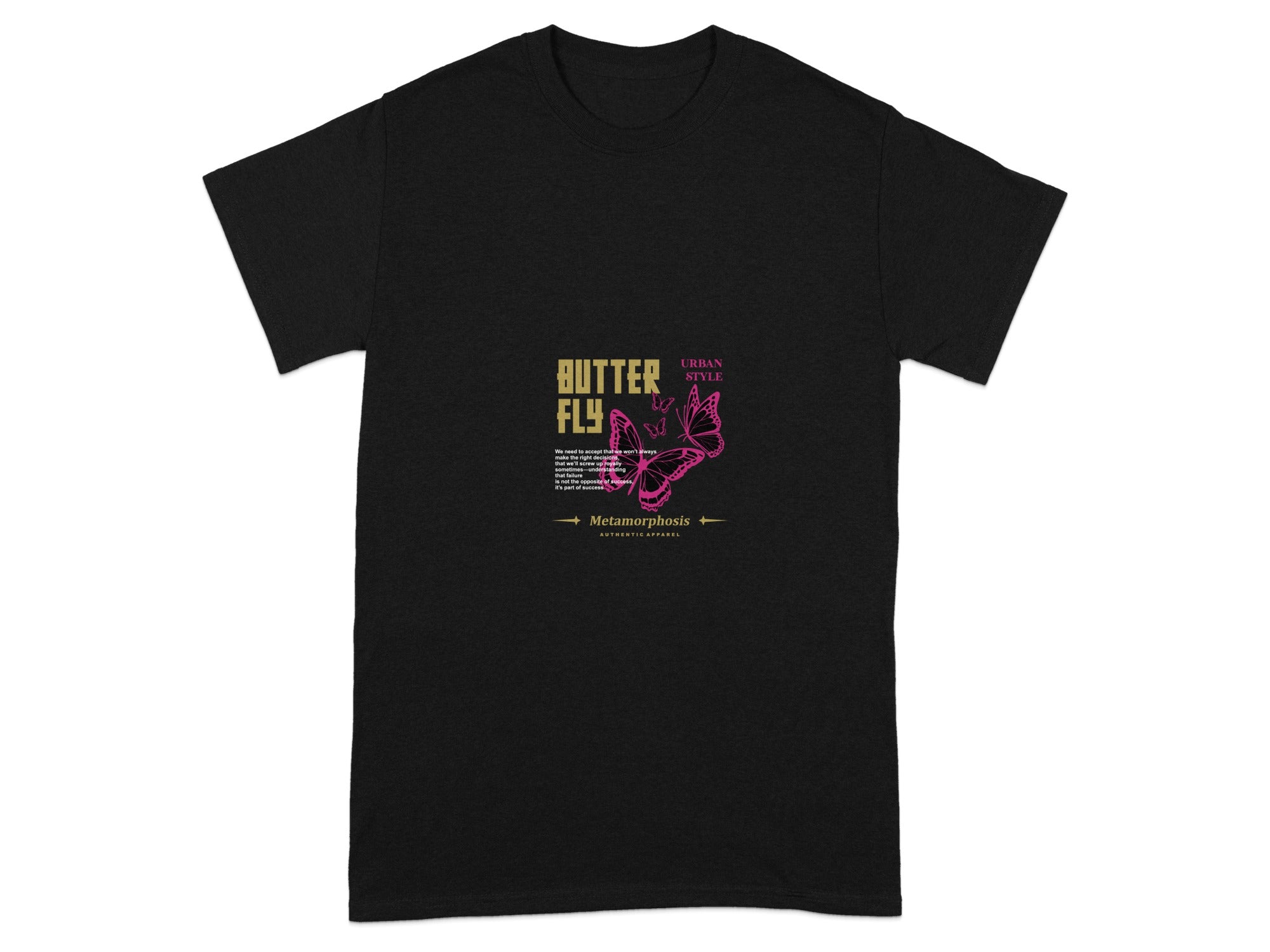 Urban Style Metamorphosis Butterfly Graphic T-Shirt