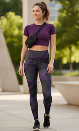 Violet Tangle Grid Spry Legging