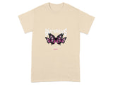 Butterfly Graphic Tee with Pink Butterflies Design