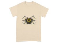 Abstract Multicolor Graphic Design Beige T-Shirt