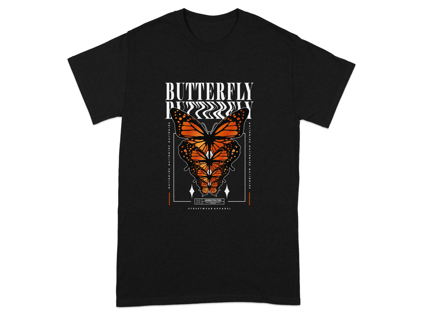 Butterfly Graphic Short Sleeve T-Shirt