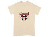 Horror-themed Skull and Butterfly Graphic T-shirt