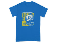 Brooklyn Skull Graphic Blue T-Shirt