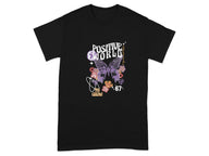 Positive World Butterfly Black Graphic T-Shirt