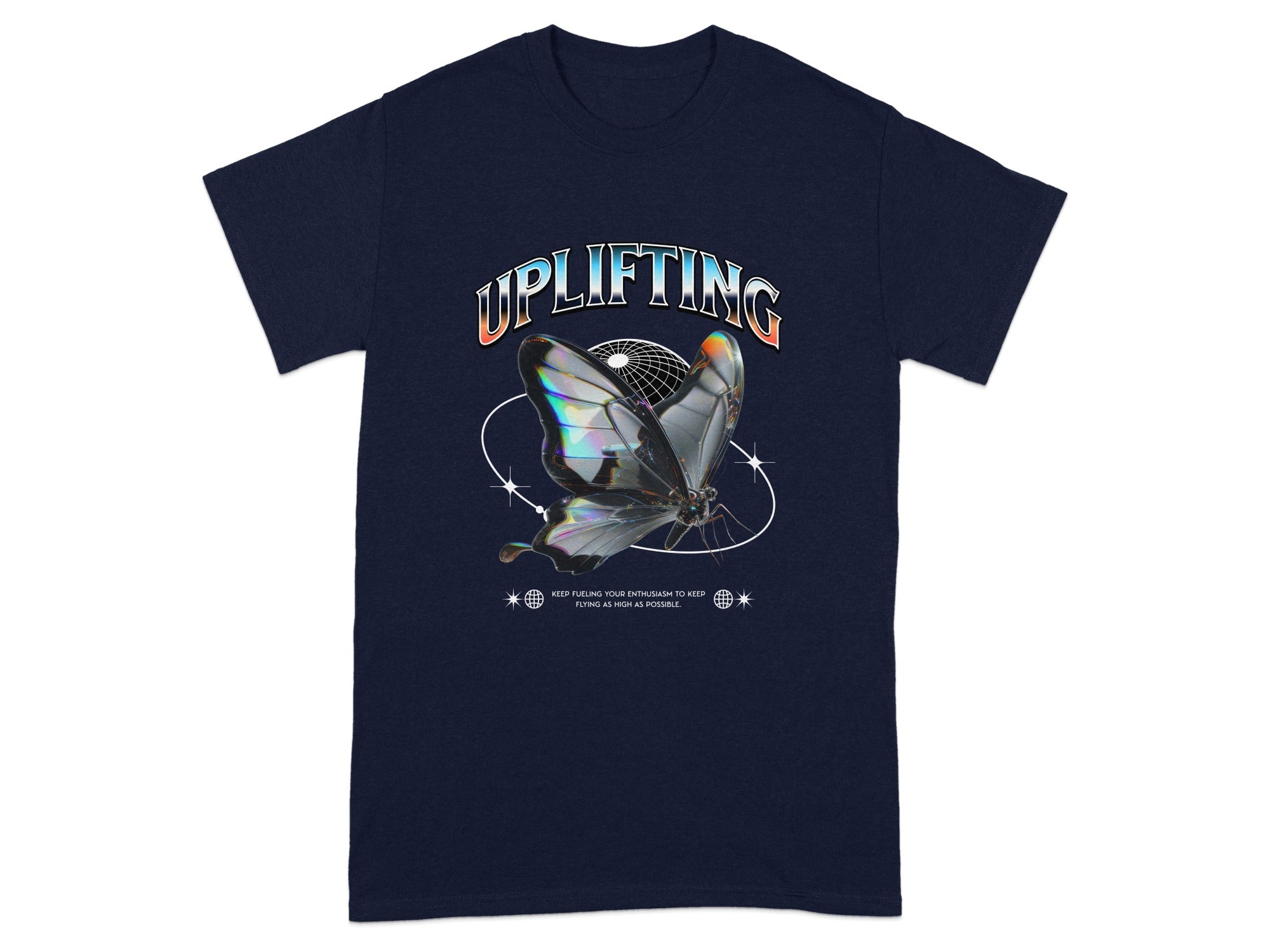 Uplifting Butterfly Graphic Design T-shirt