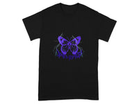 Purple Butterfly with Electric Vibes Graphic Tee