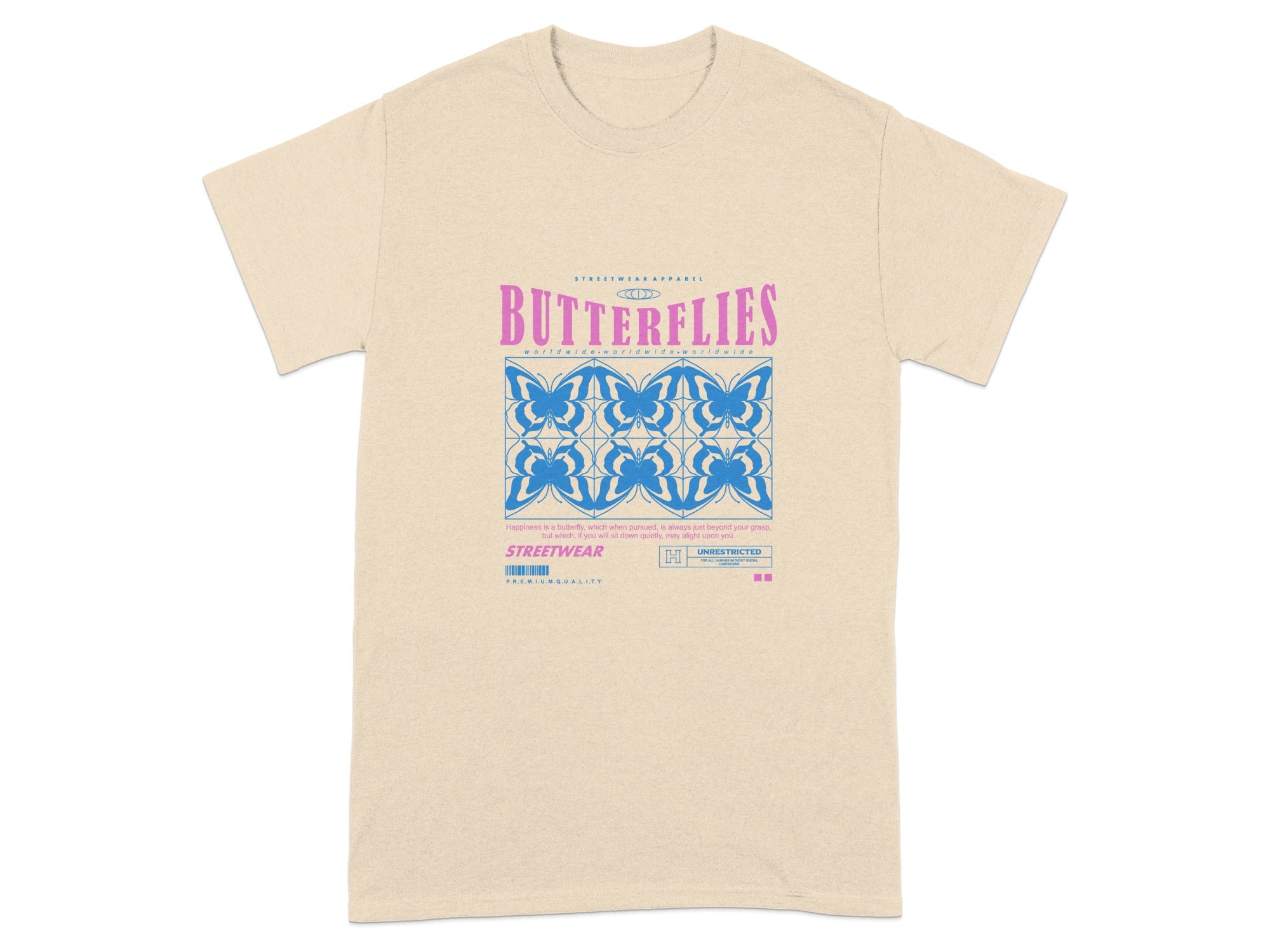 Vintage Inspired Butterflies Graphic Tee Streetwear