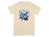 Stylish Blue Butterfly Graphic Design T-Shirt