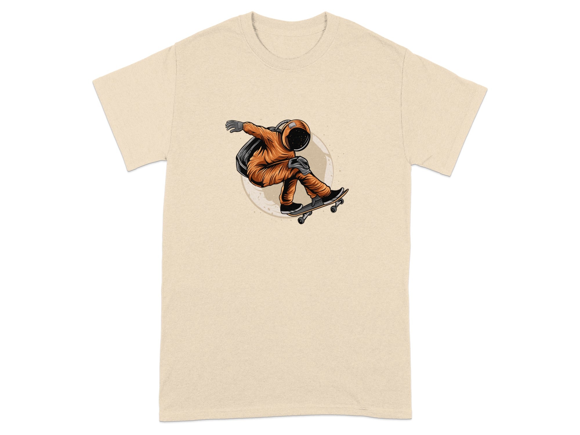 Astronaut Skateboarding Graphic Short-Sleeve T-shirt