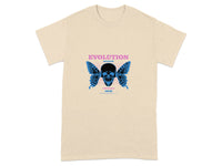 Evolution Skull with Butterfly Graphic Tee